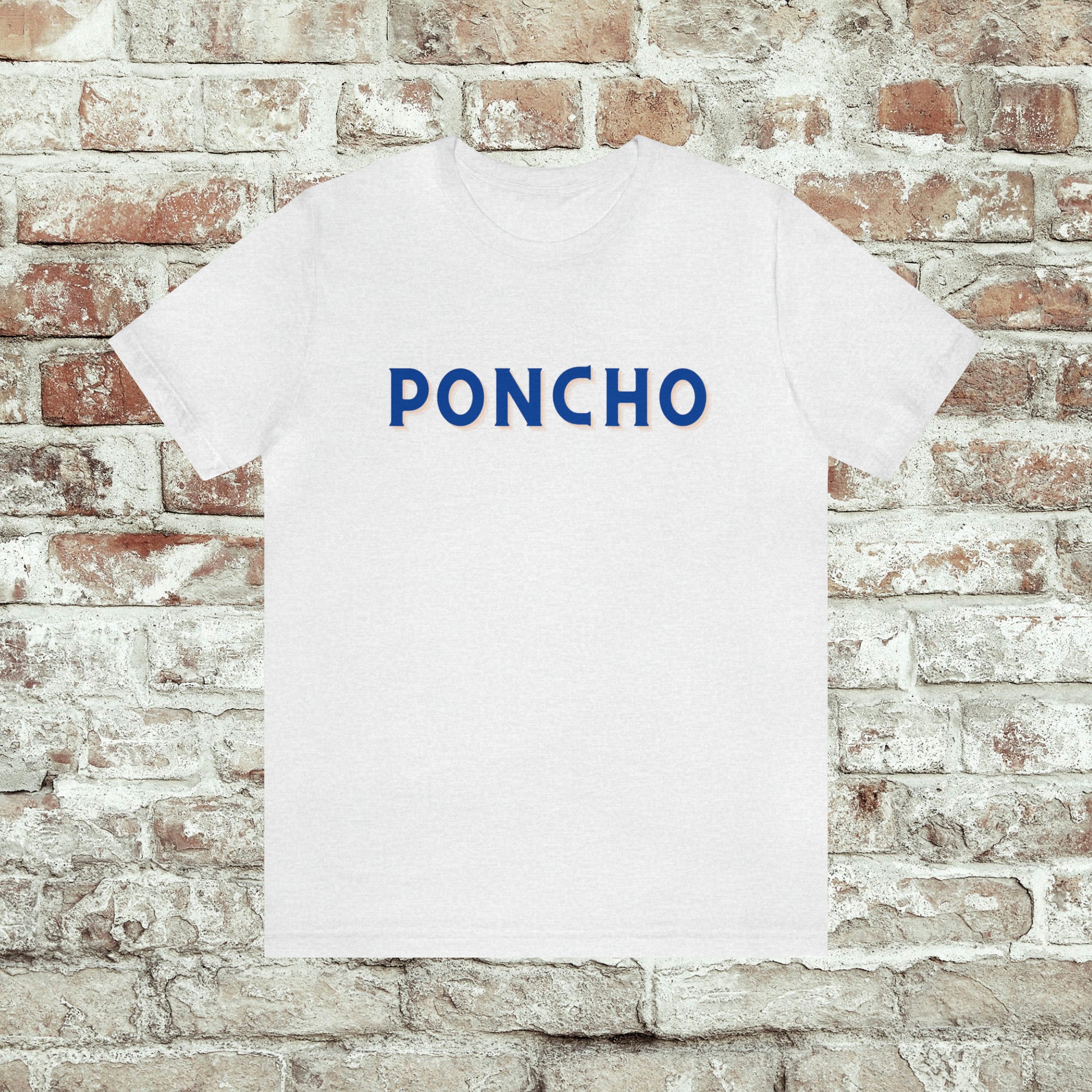 Shirt with PONCHO Text