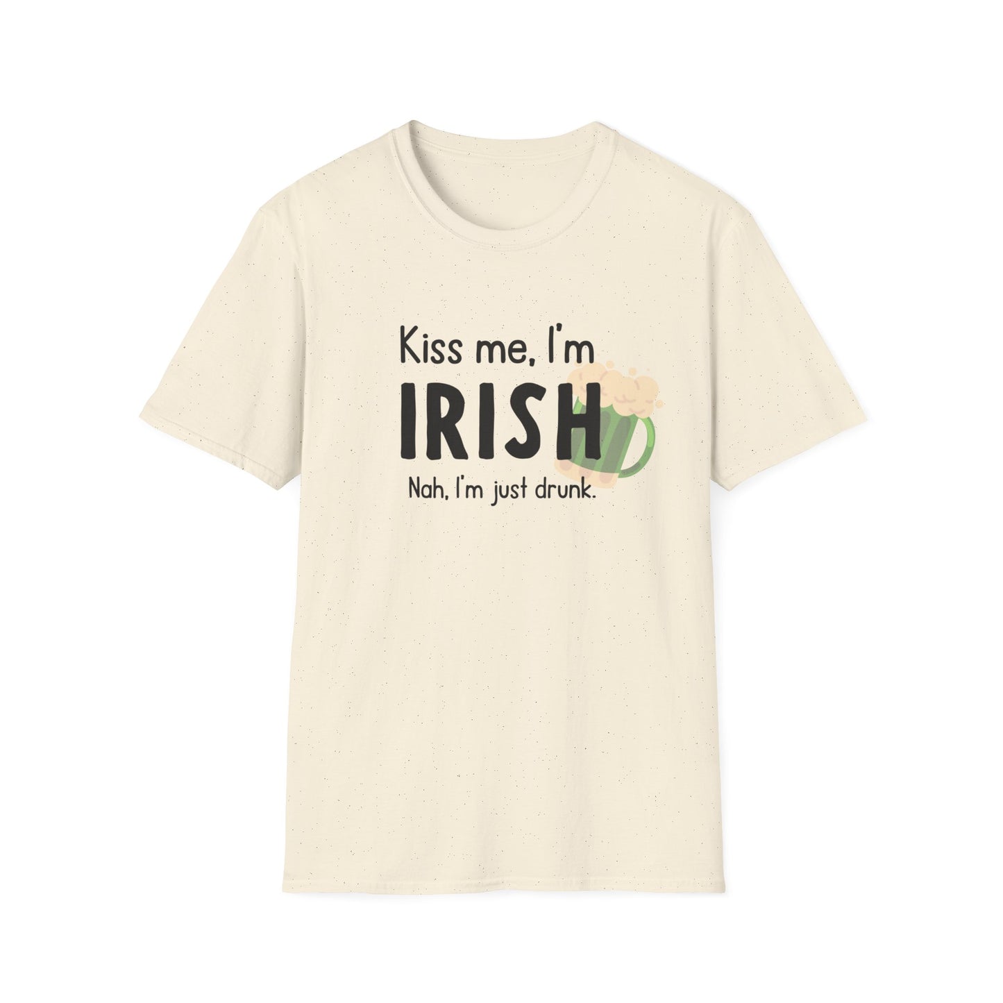 a t - shirt that says kiss me i'm irish