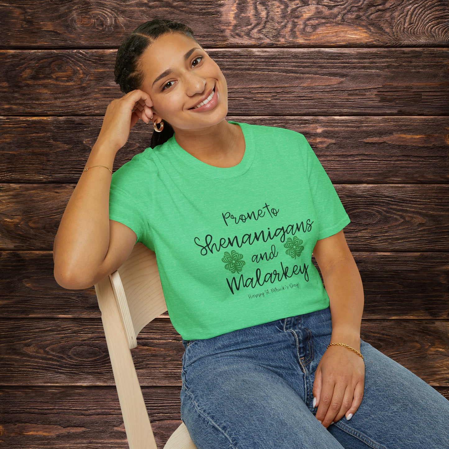 St Patrick's Day Prone to Shenanigans and Malarkey Unisex Shirt