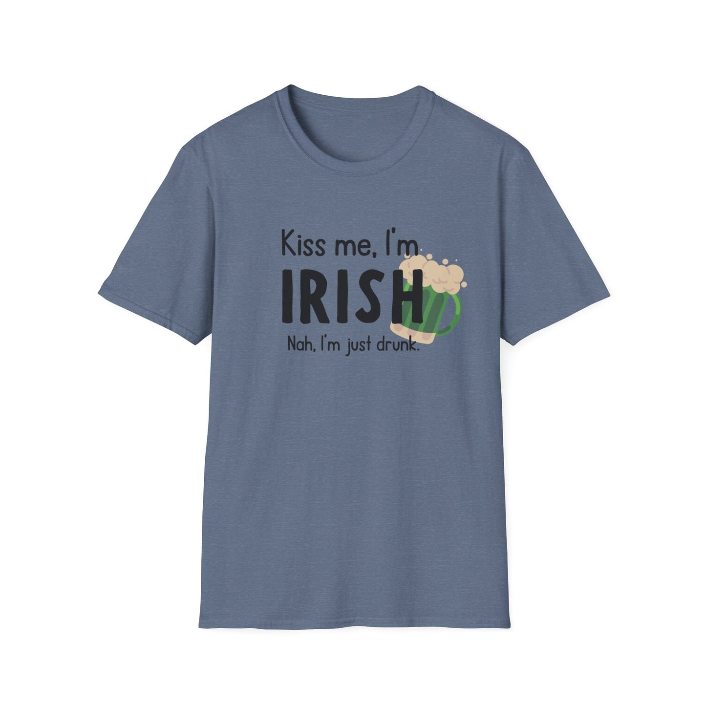 a t - shirt that says kiss me i'm irish