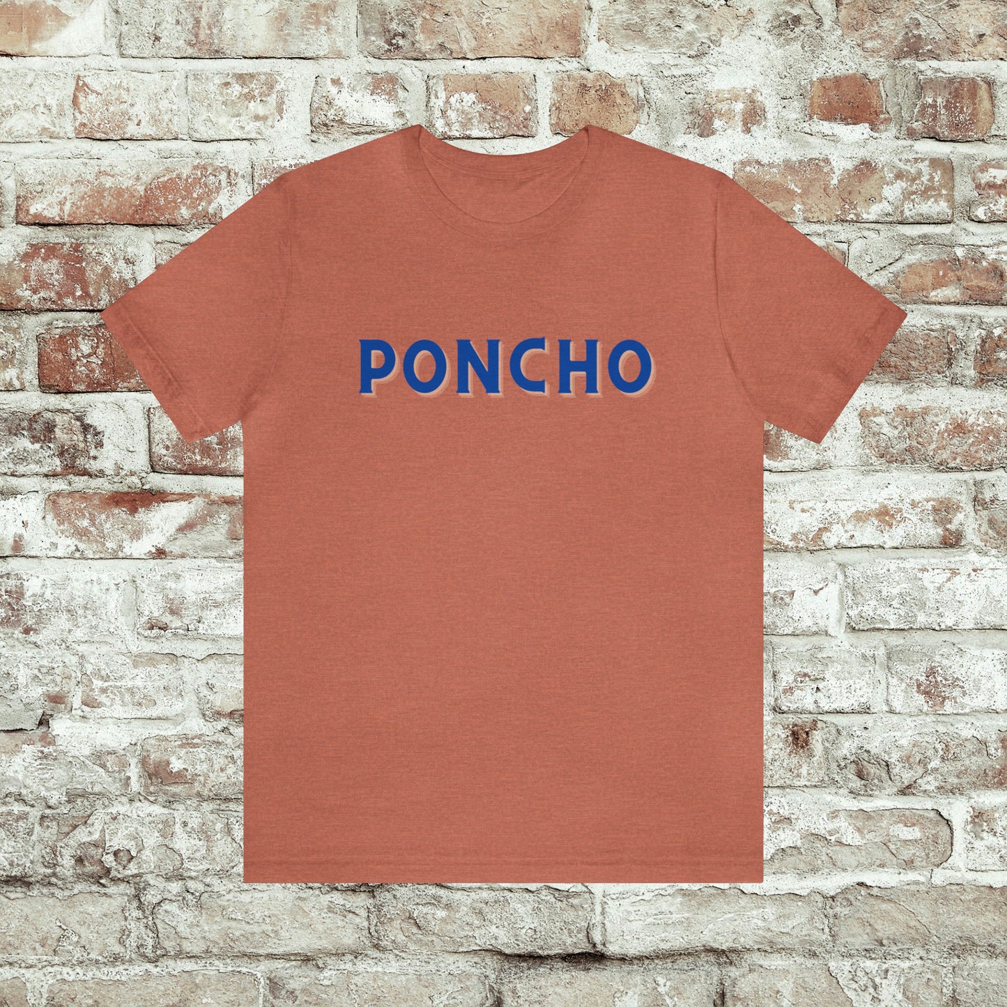 Shirt with PONCHO Text