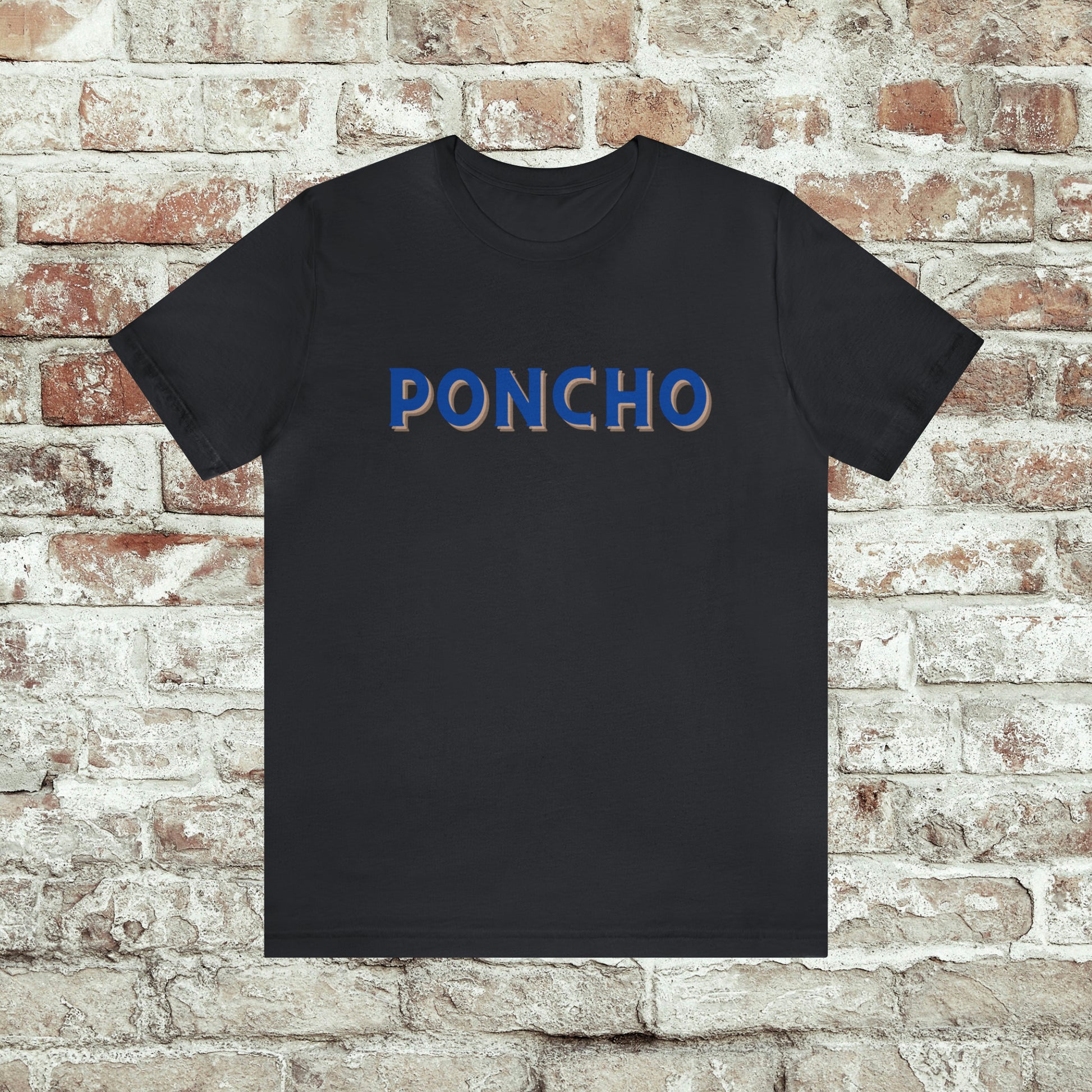 Shirt with PONCHO Text