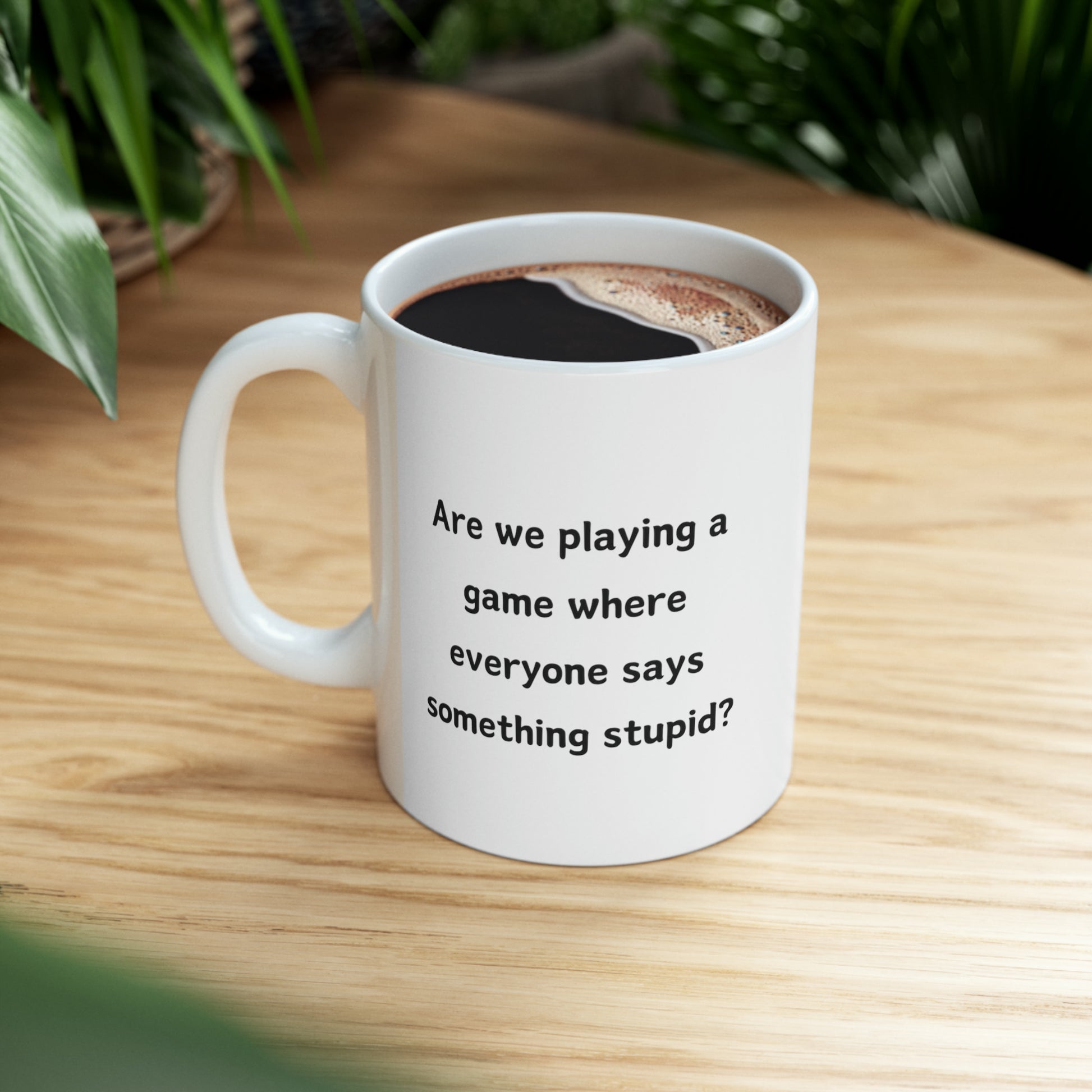 a cup of coffee with a quote on it